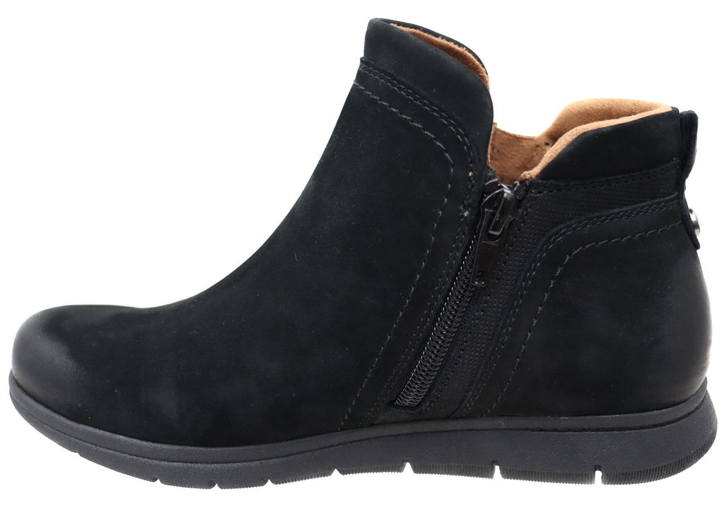 Lidia Zip Boot Comfortable Leather Ankle Boots