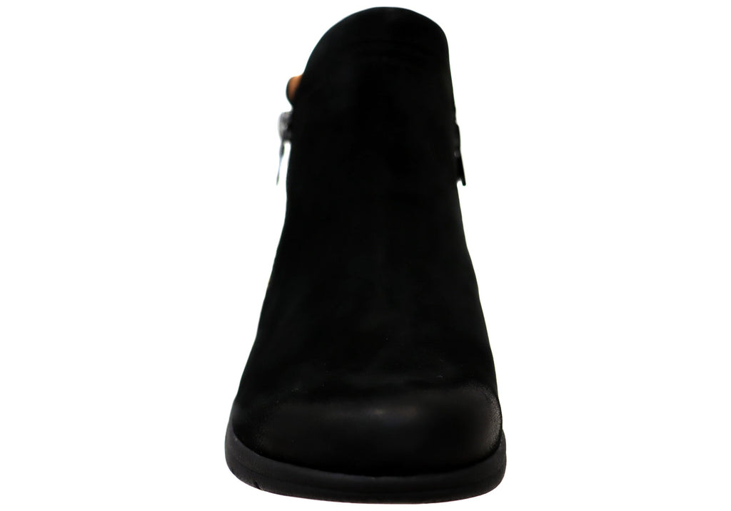 Lidia Zip Boot Comfortable Leather Ankle Boots