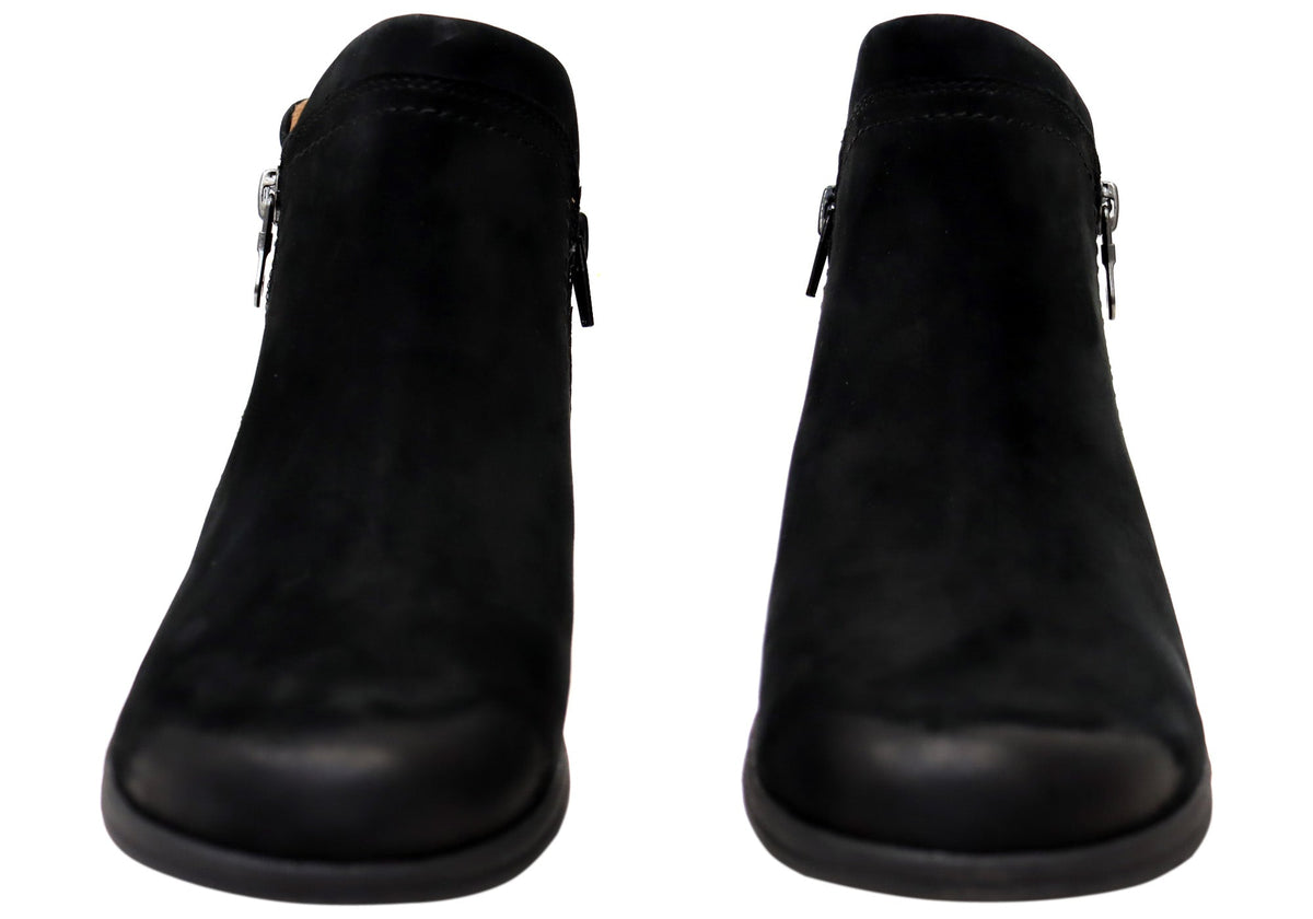 Lidia Zip Boot Comfortable Leather Ankle Boots