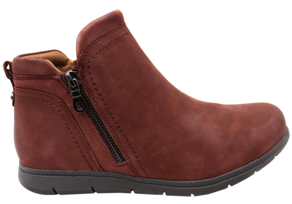 Lidia Zip Boot Comfortable Leather Ankle Boots