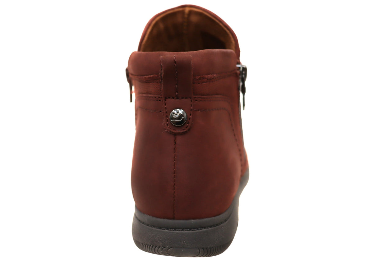 Lidia Zip Boot Comfortable Leather Ankle Boots