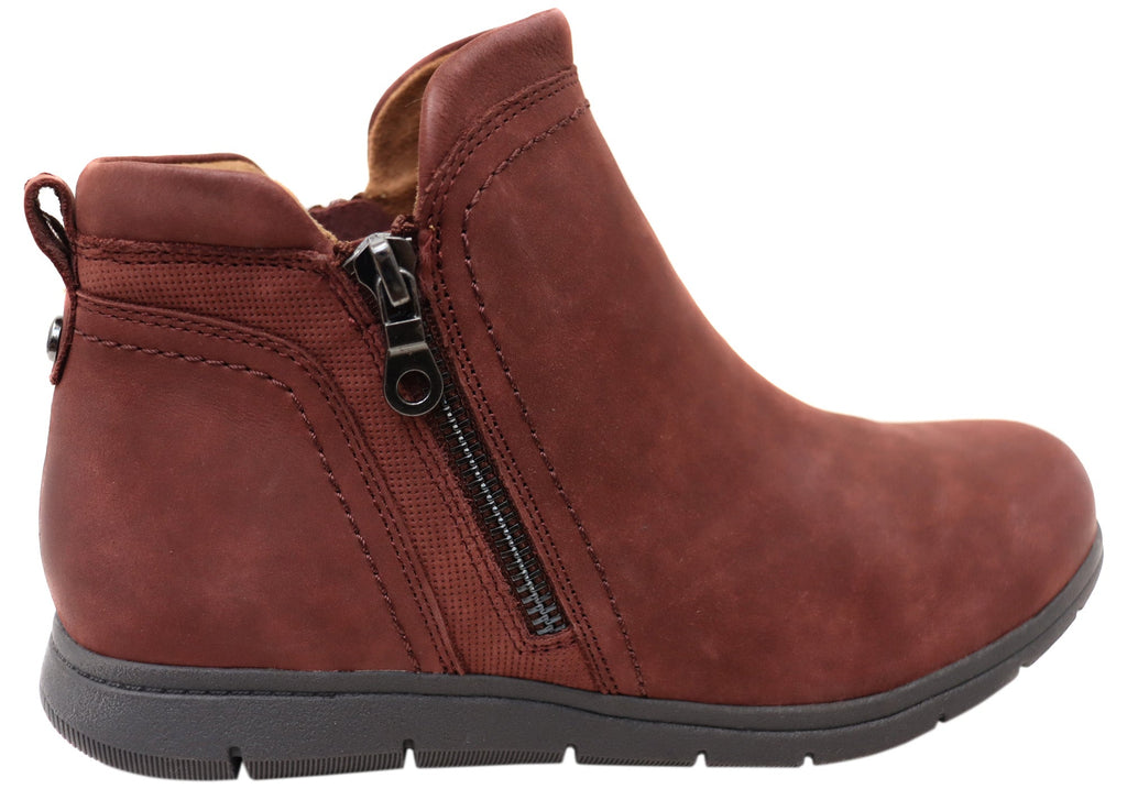 Lidia Zip Boot Comfortable Leather Ankle Boots