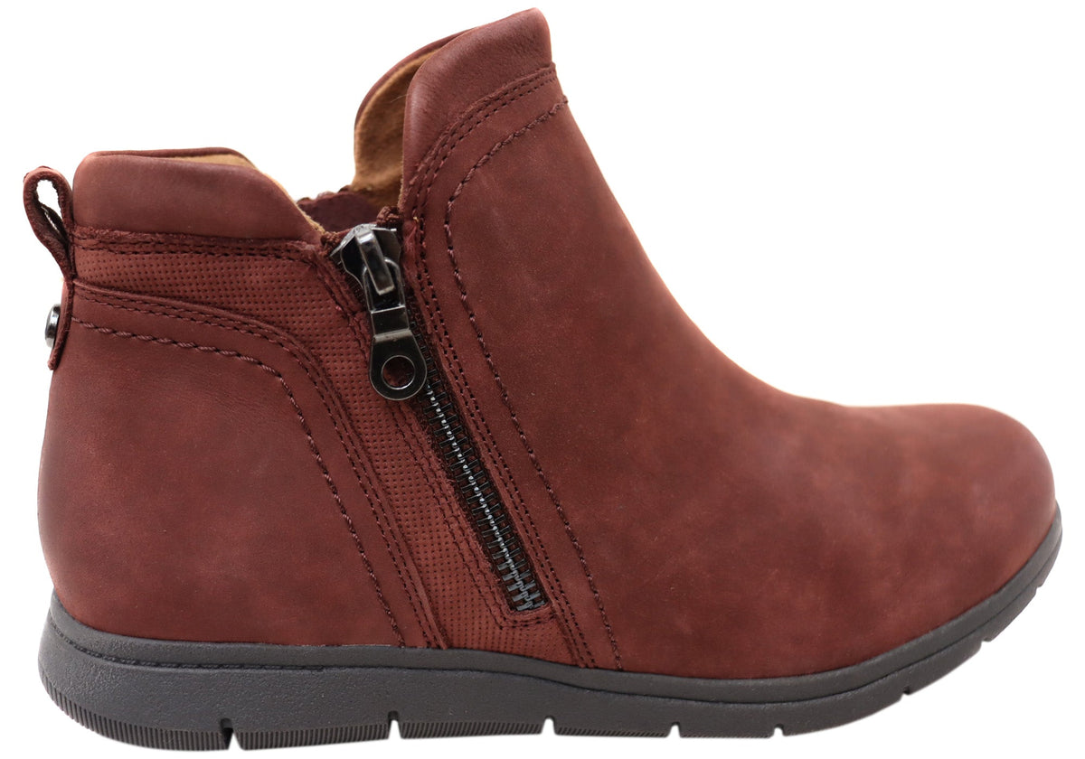 Lidia Zip Boot Comfortable Leather Ankle Boots