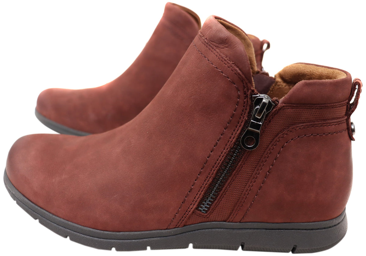 Lidia Zip Boot Comfortable Leather Ankle Boots