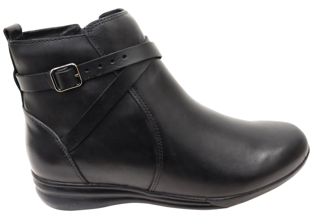 Lane Womens Comfortable Brazilian Leather Ankle Boots