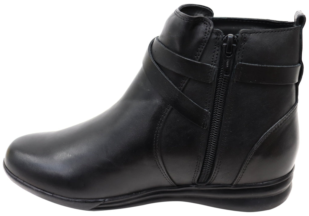 Lane Womens Comfortable Brazilian Leather Ankle Boots