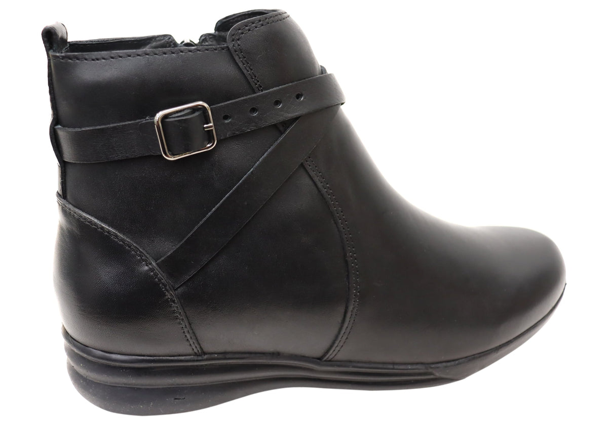 Lane Womens Comfortable Brazilian Leather Ankle Boots