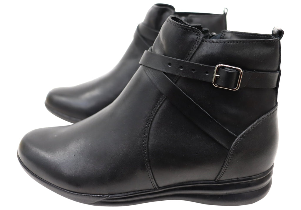 Lane Womens Comfortable Brazilian Leather Ankle Boots