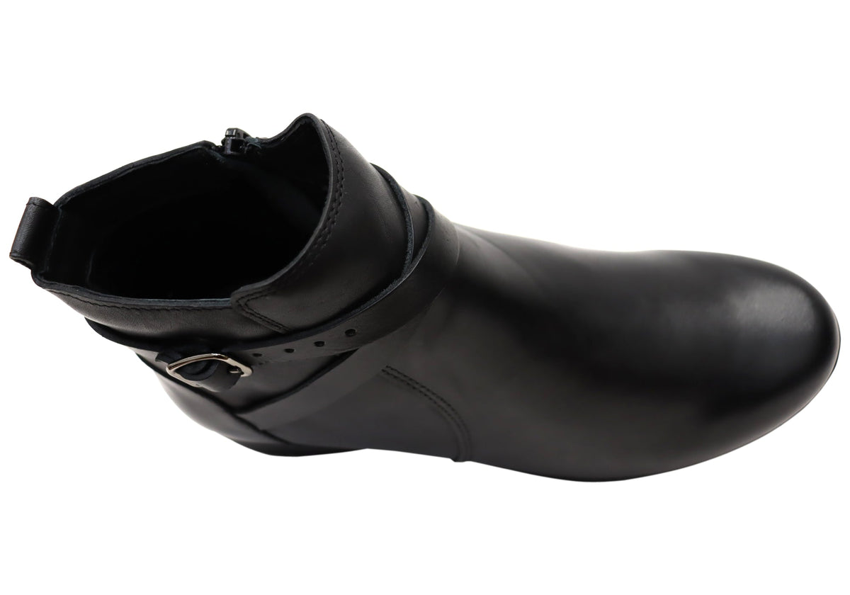 Lane Womens Comfortable Brazilian Leather Ankle Boots