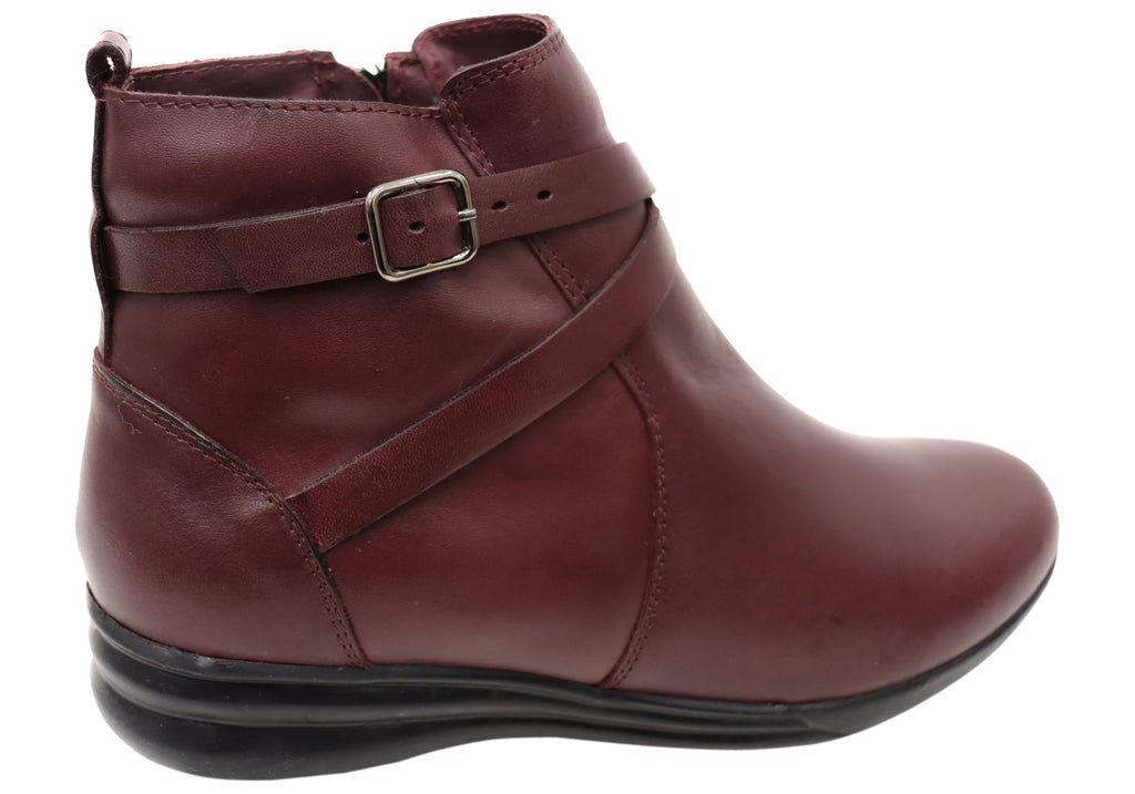 Lane Womens Comfortable Brazilian Leather Ankle Boots