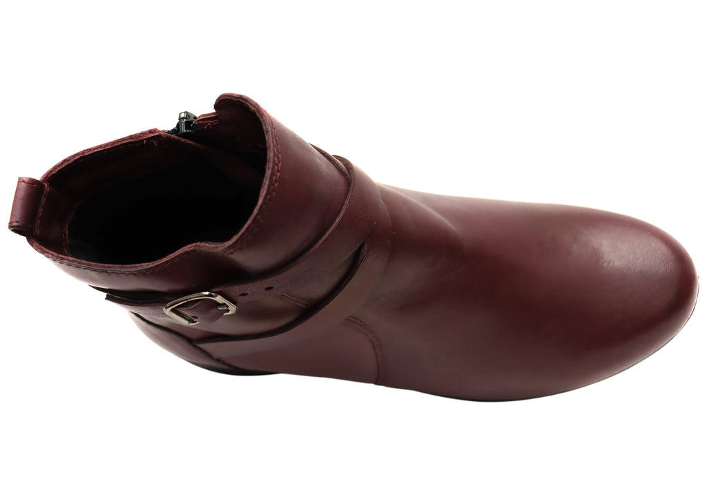 Lane Womens Comfortable Brazilian Leather Ankle Boots
