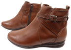 Lane Womens Comfortable Brazilian Leather Ankle Boots
