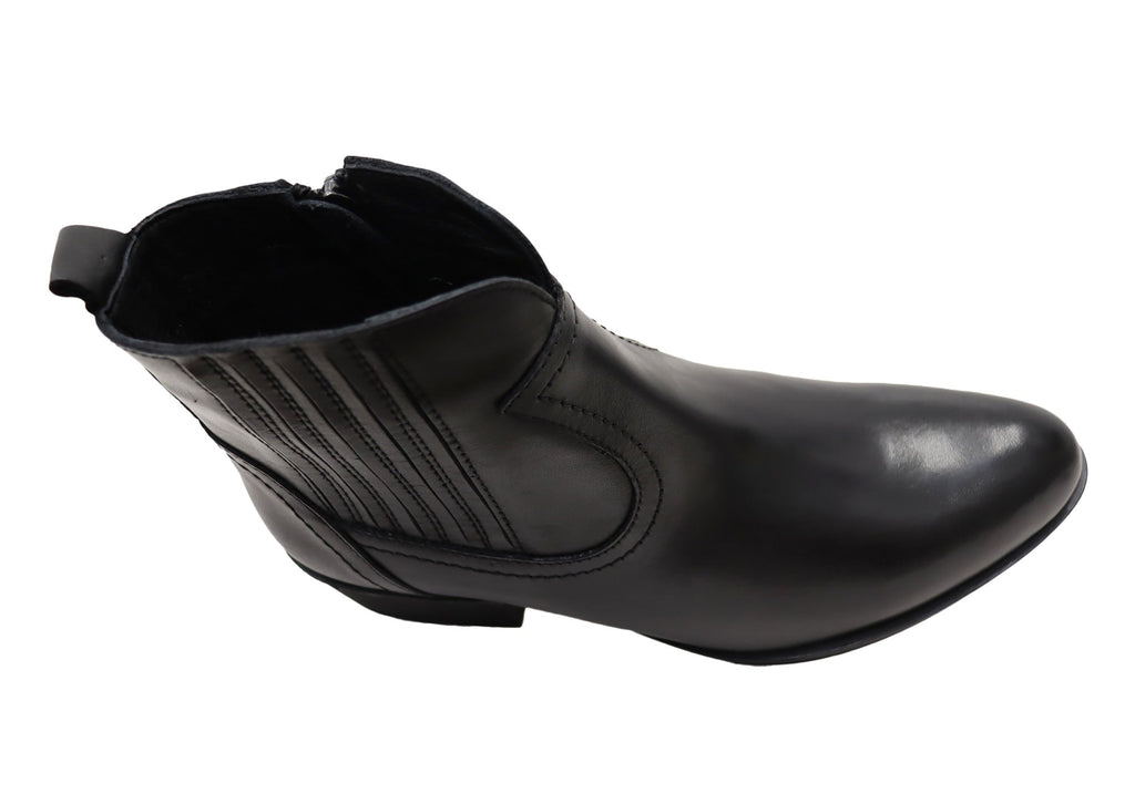 Alotti Womens European Comfortable Leather Ankle Boots
