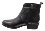 Alotti Womens European Comfortable Leather Ankle Boots