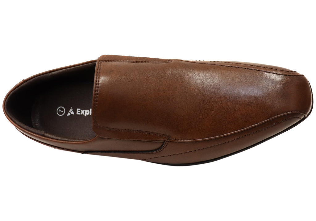 Mens Russell Leather Comfortable Slip On Dress Shoes