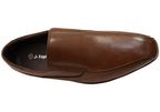 Mens Russell Leather Comfortable Slip On Dress Shoes