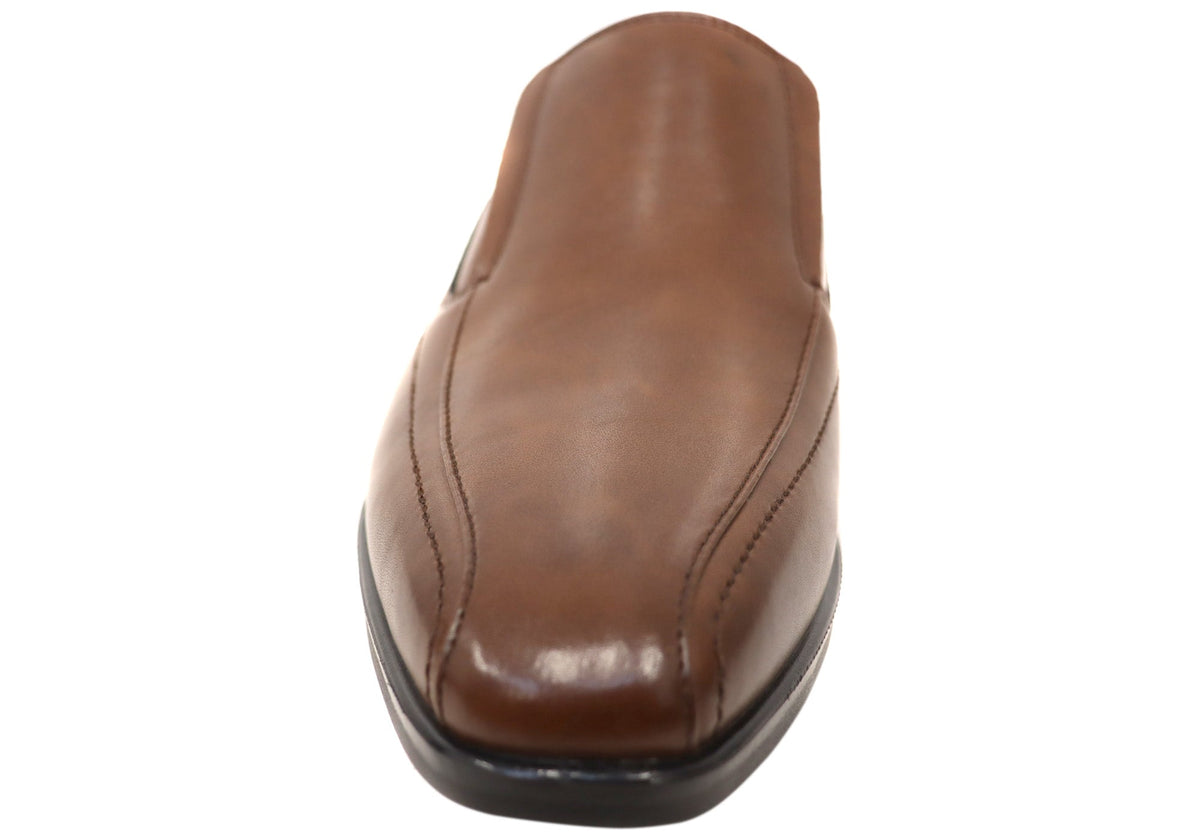 Mens Russell Leather Comfortable Slip On Dress Shoes