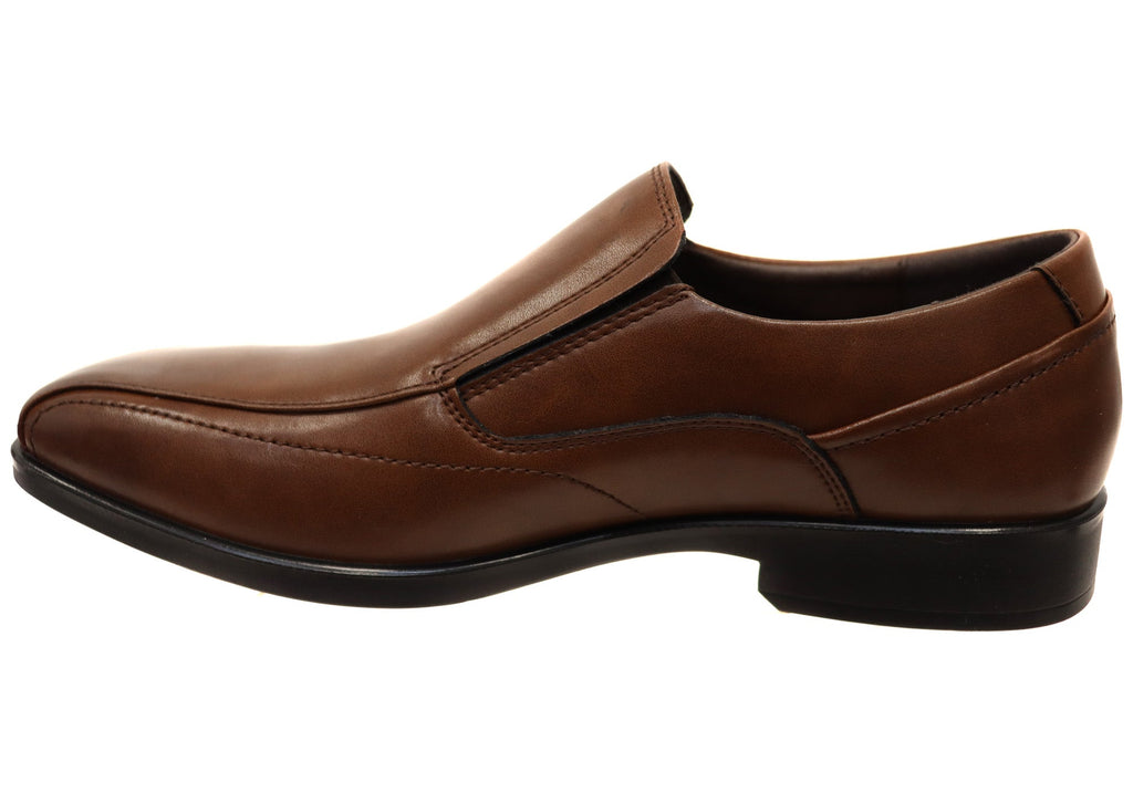 Mens Russell Leather Comfortable Slip On Dress Shoes