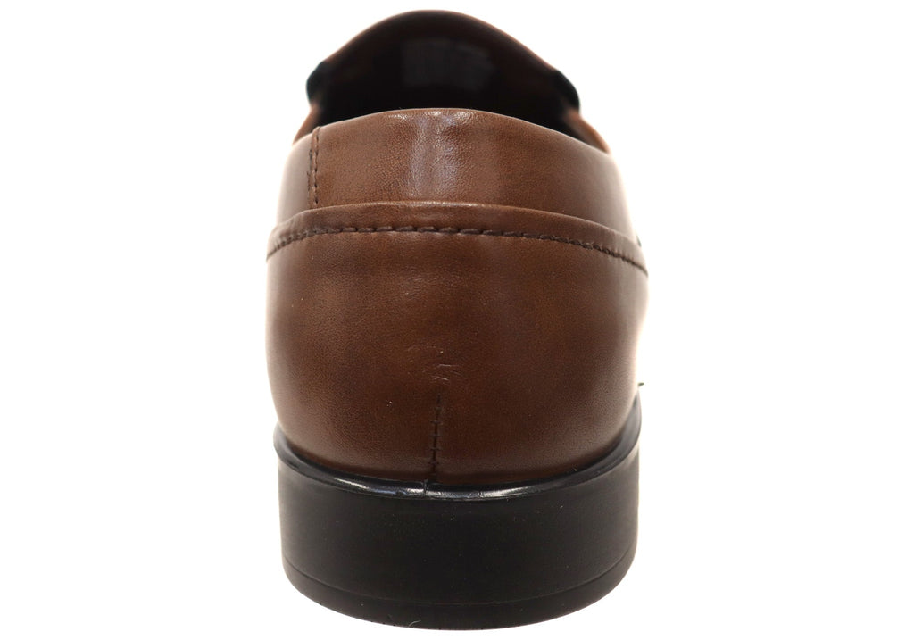 Mens Russell Leather Comfortable Slip On Dress Shoes