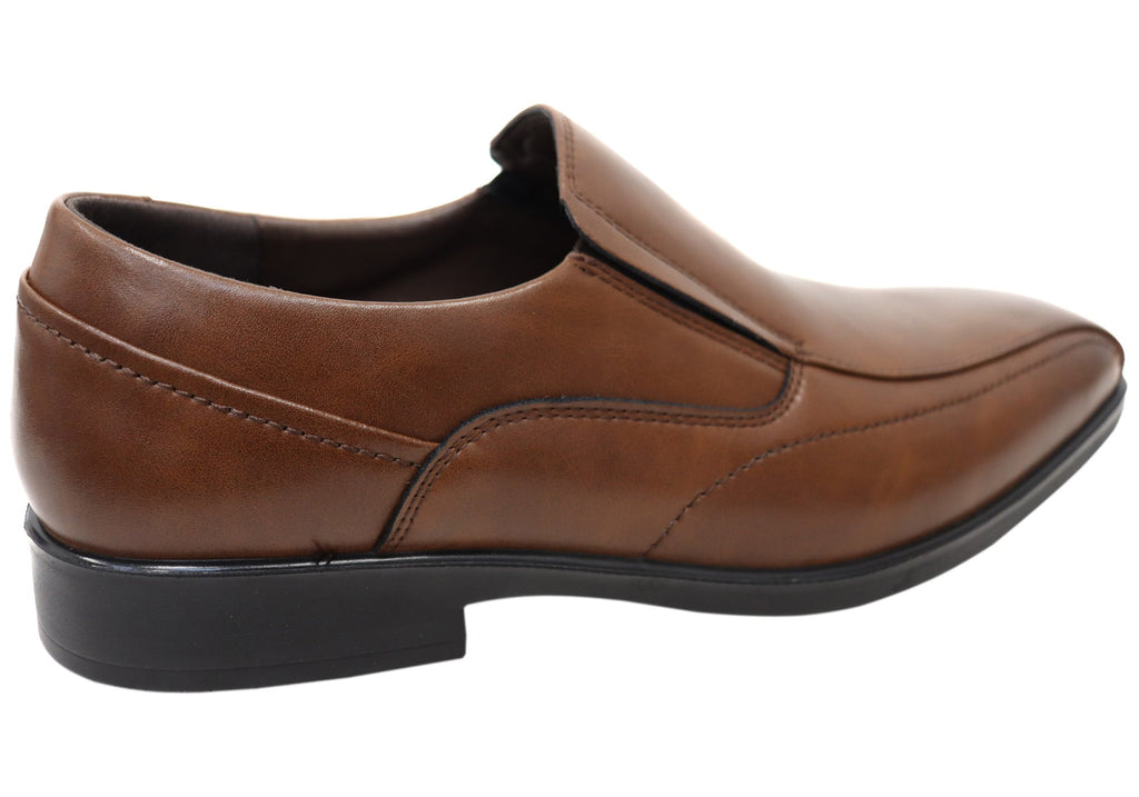 Mens Russell Leather Comfortable Slip On Dress Shoes