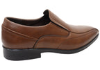Mens Russell Leather Comfortable Slip On Dress Shoes