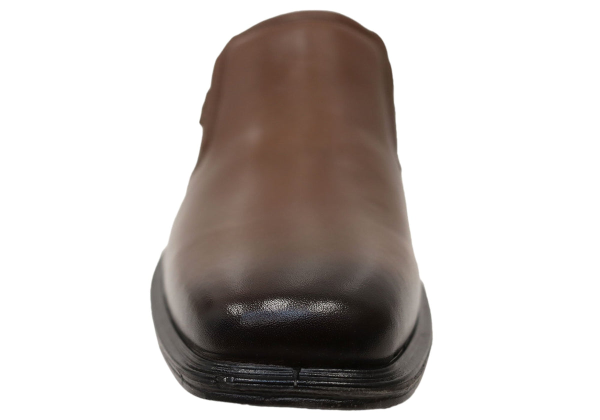Vallen Mens Slip On Comfortable Brazilian Leather Dress Shoes