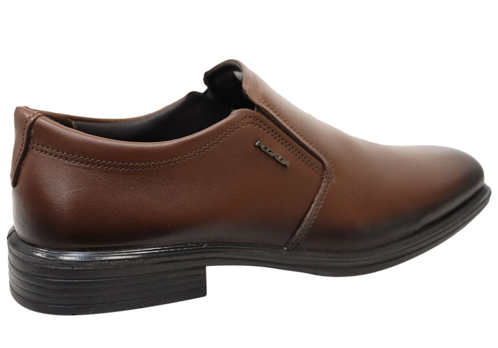 Vallen Mens Slip On Comfortable Brazilian Leather Dress Shoes