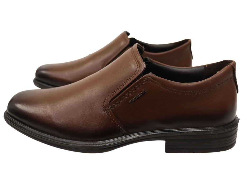 Vallen Mens Slip On Comfortable Brazilian Leather Dress Shoes