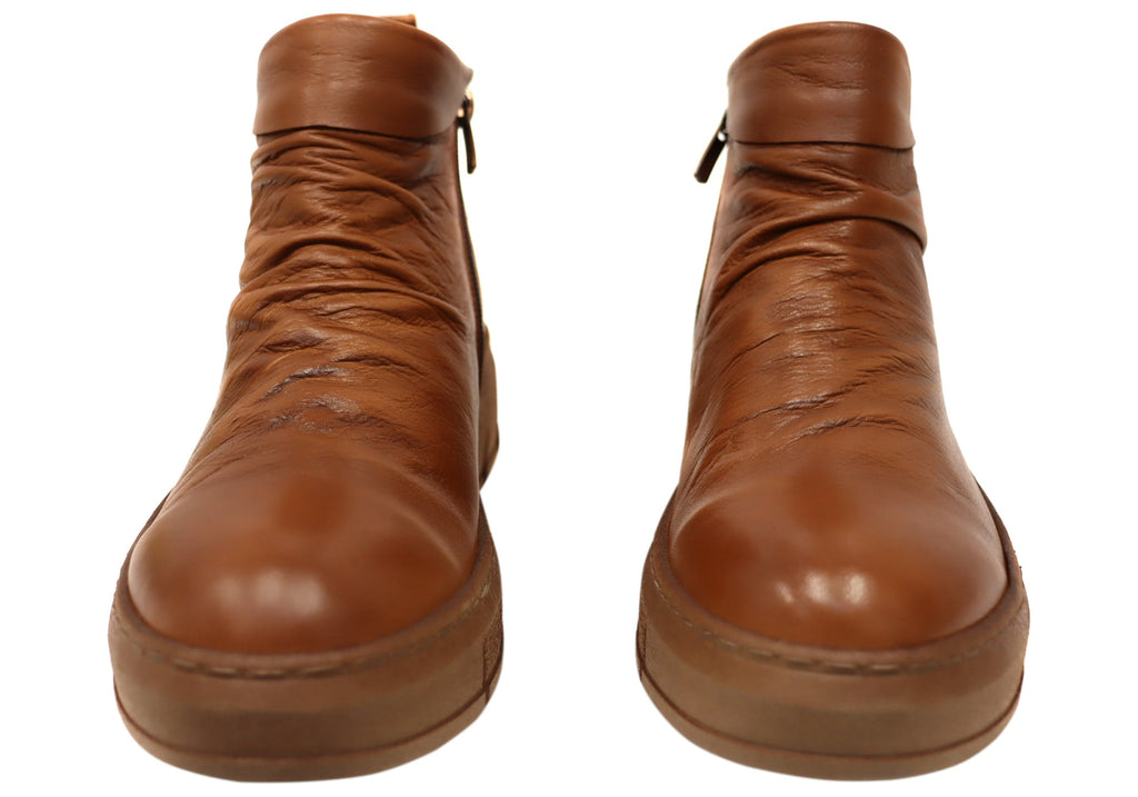 Tempo Womens European Comfort Leather Ankle Boots