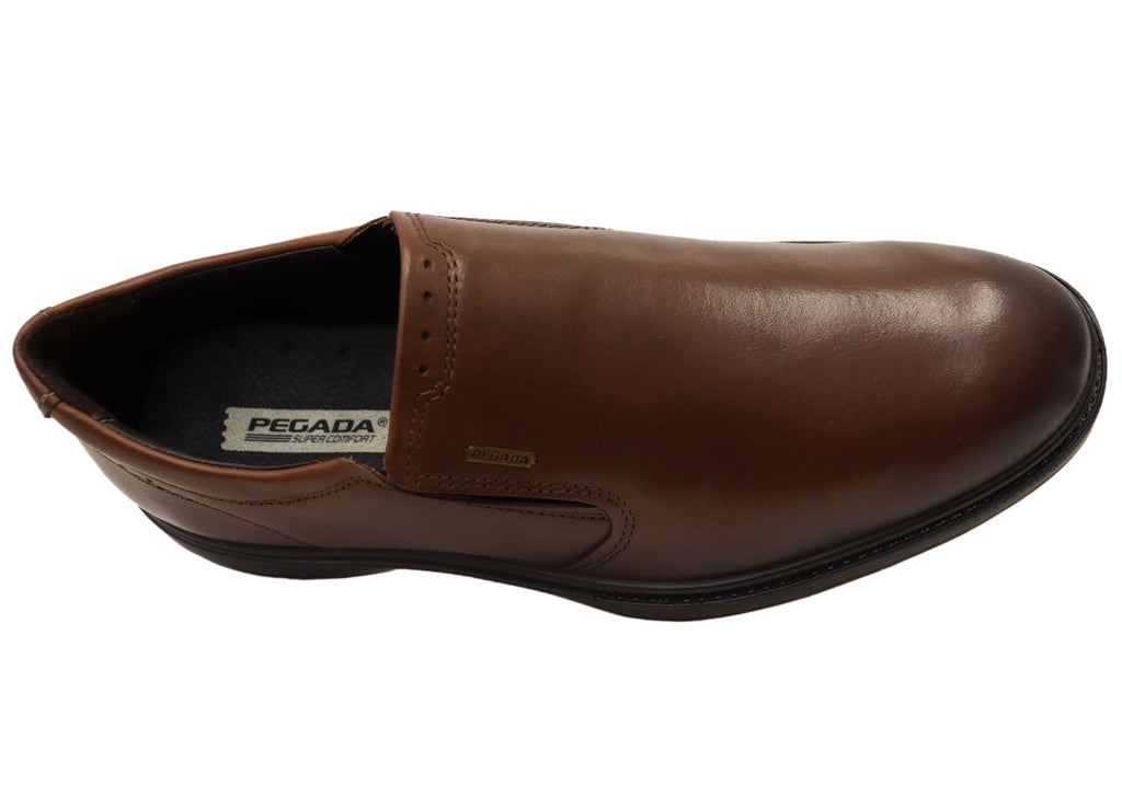 Calix Mens Slip On Comfortable Brazilian Leather Dress Shoes