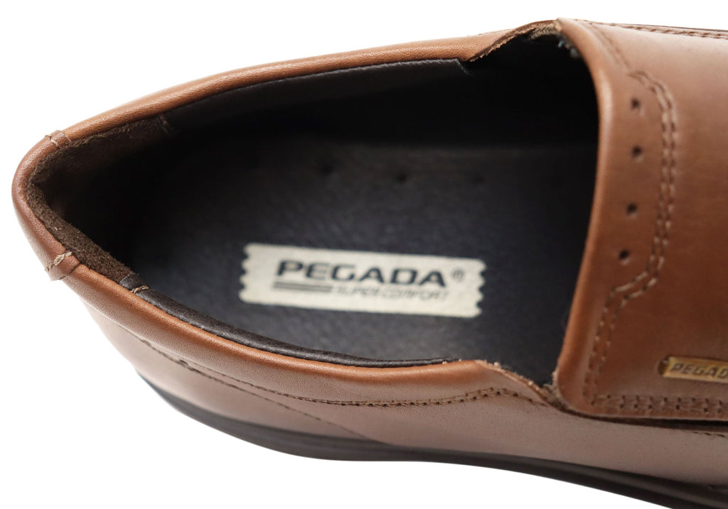 Calix Mens Slip On Comfortable Brazilian Leather Dress Shoes
