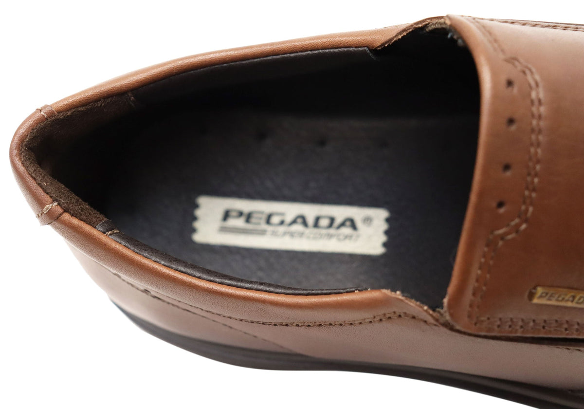 Calix Mens Slip On Comfortable Brazilian Leather Dress Shoes