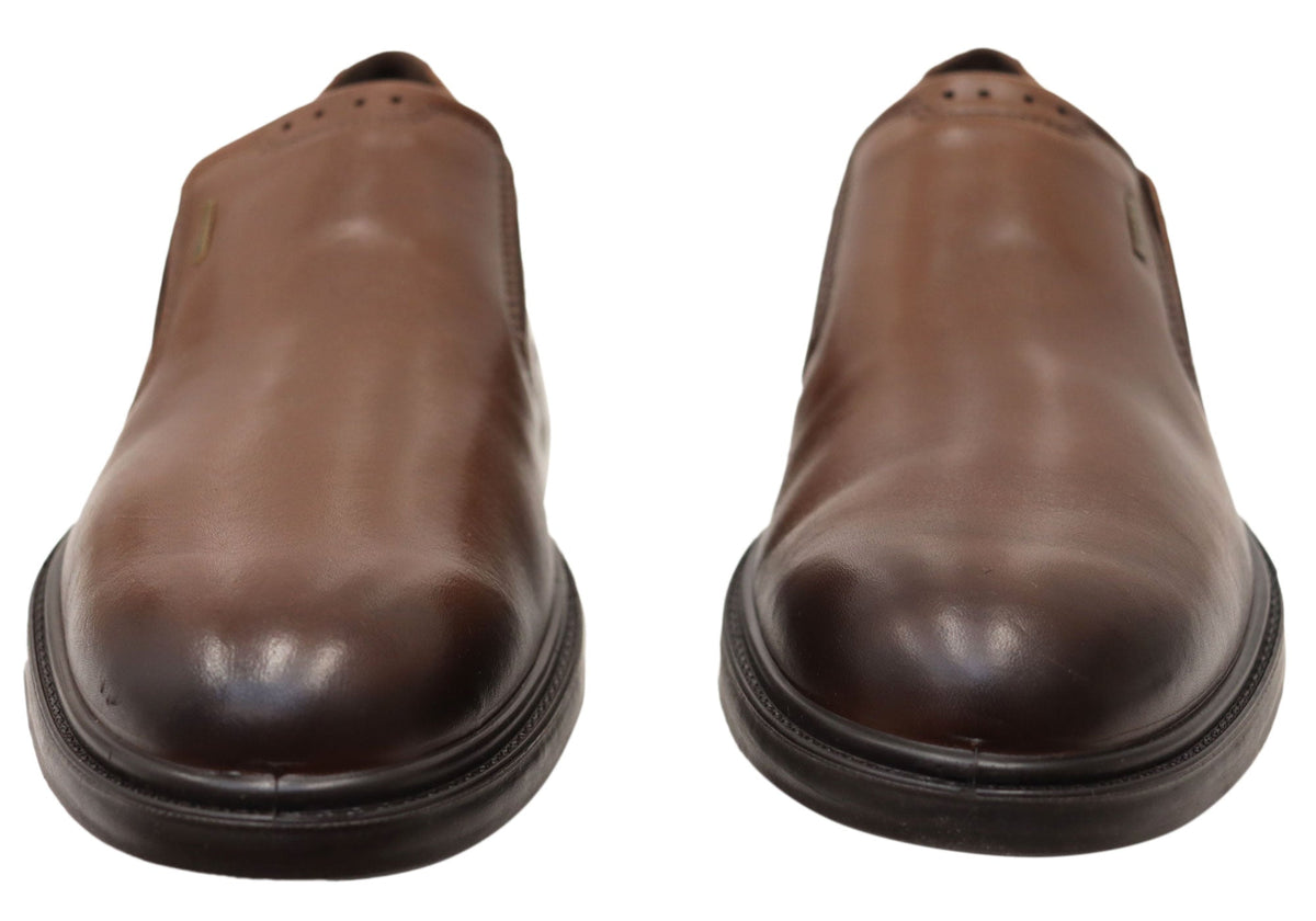 Calix Mens Slip On Comfortable Brazilian Leather Dress Shoes