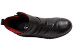 Tempo Womens European Comfort Leather Ankle Boots