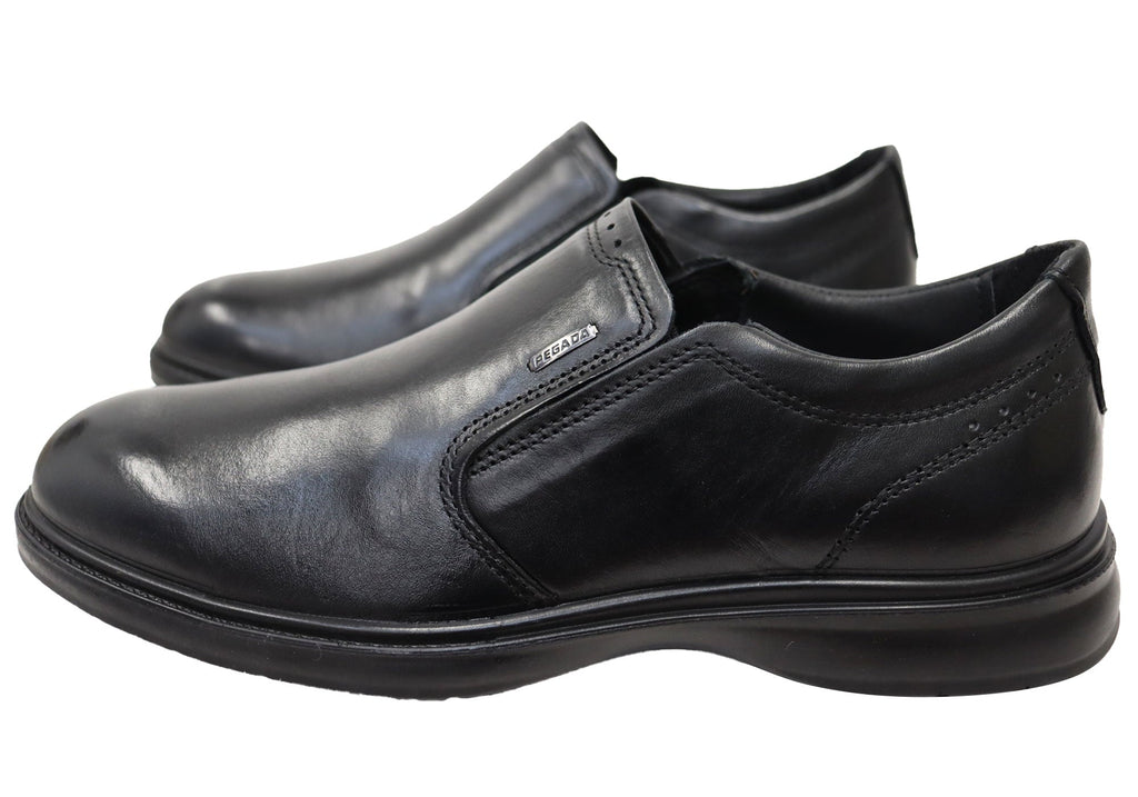 Calix Mens Slip On Comfortable Brazilian Leather Dress Shoes