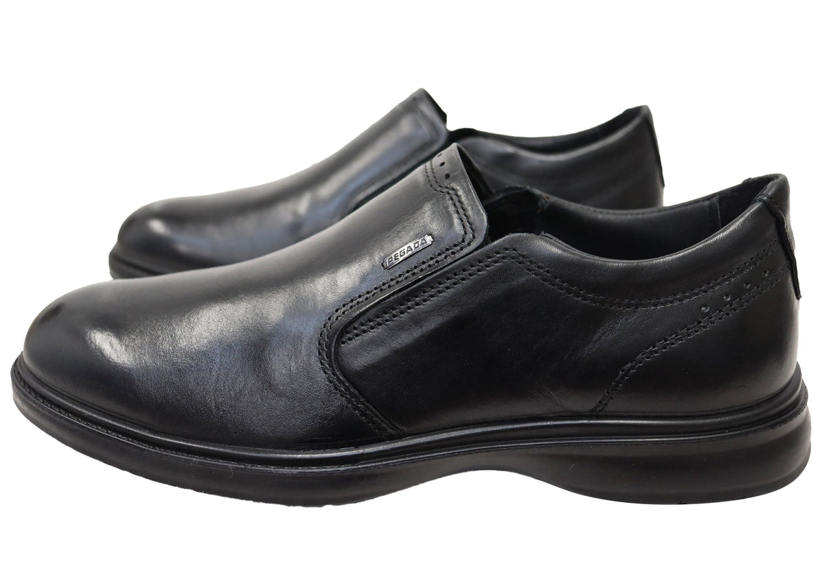 Calix Mens Slip On Comfortable Brazilian Leather Dress Shoes