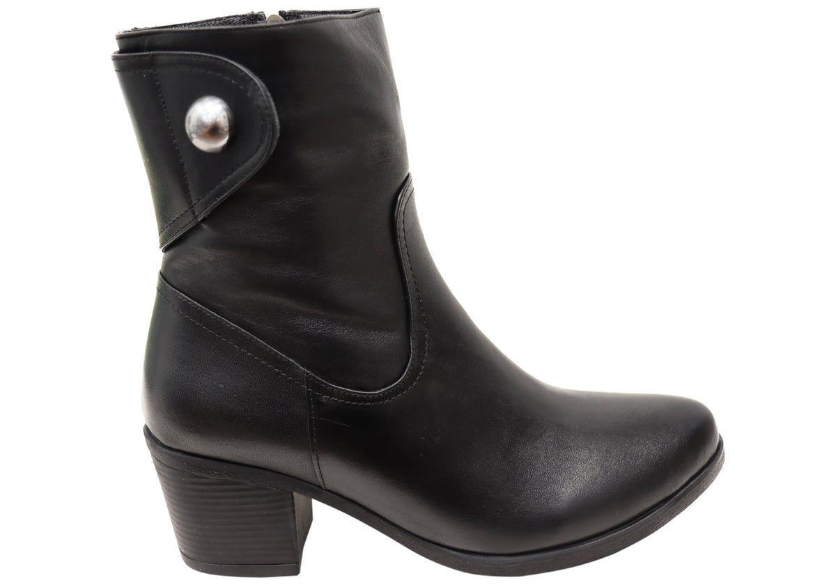 Nalini Womens European Comfortable Leather Boots