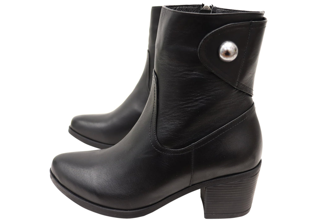 Nalini Womens European Comfortable Leather Boots