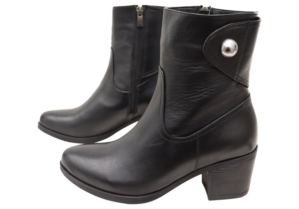 Nalini Womens European Comfortable Leather Boots