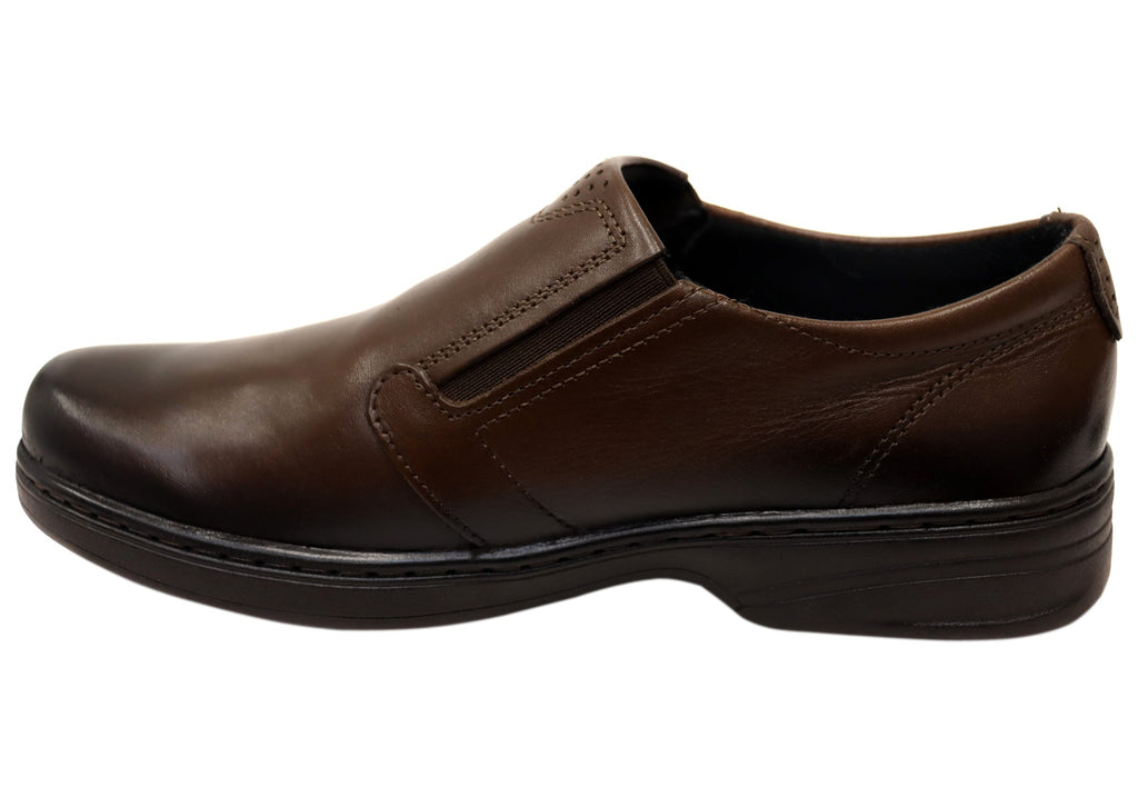 Daxton Mens Slip On Comfortable Brazilian Leather Dress Shoes
