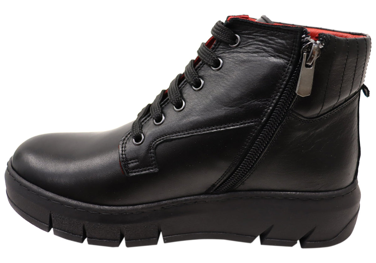 Avonbury Womens European Comfort Leather Ankle Boots