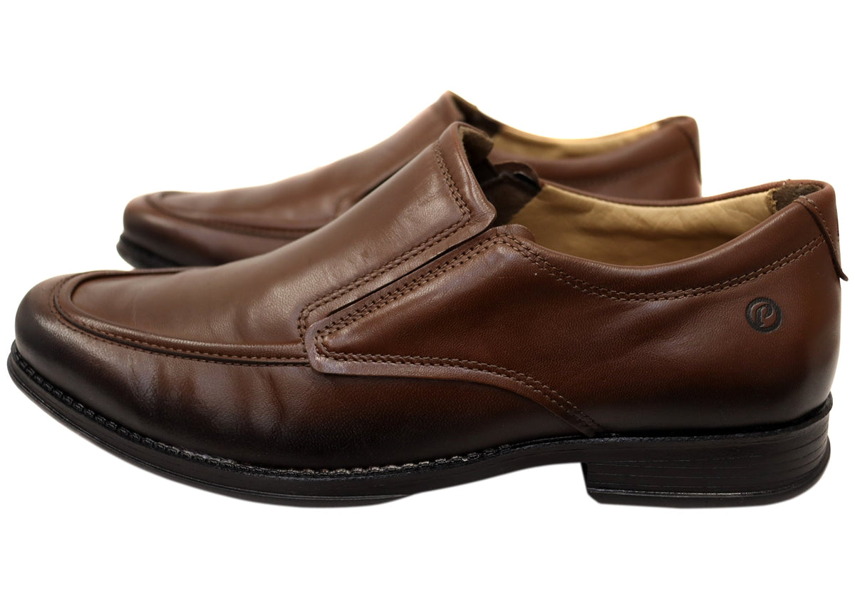 Kael Mens Slip On Comfortable Brazilian Leather Dress Shoes