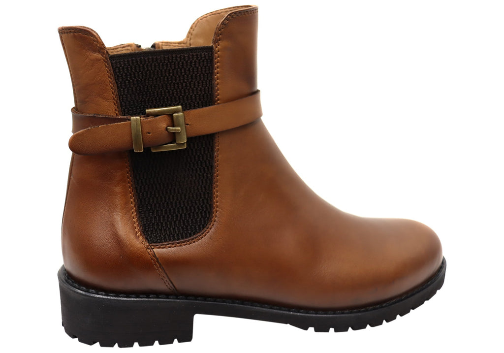 Hampton Womens European Comfortable Leather Ankle Boots