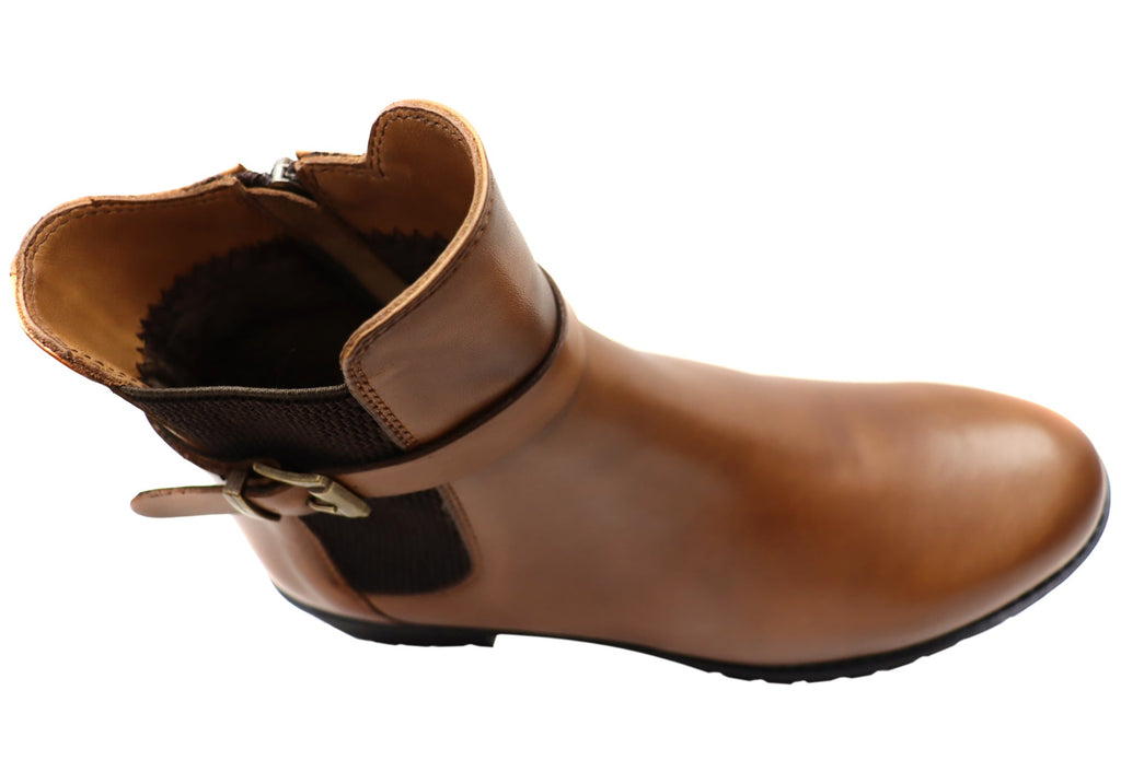 Hampton Womens European Comfortable Leather Ankle Boots