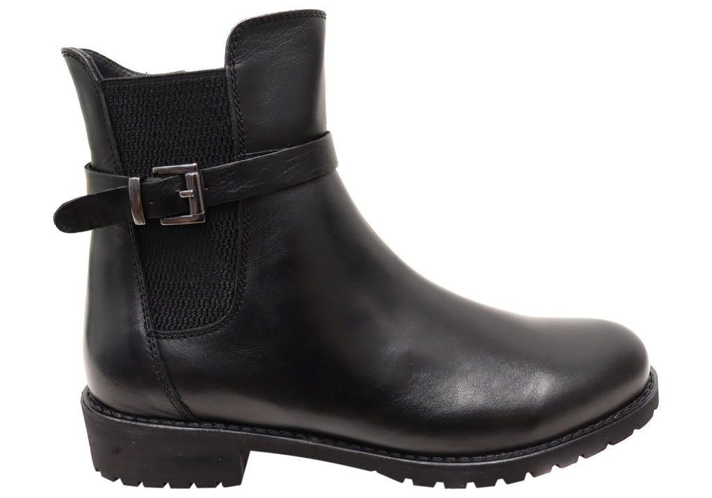 Hampton Womens European Comfortable Leather Ankle Boots