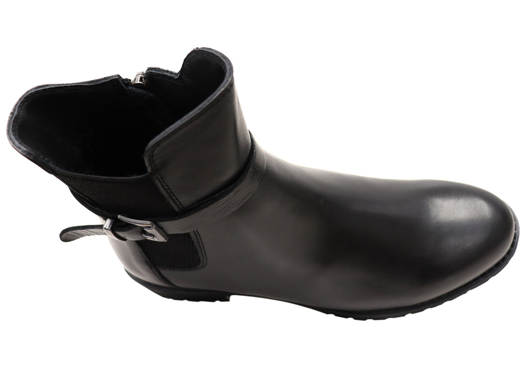 Hampton Womens European Comfortable Leather Ankle Boots