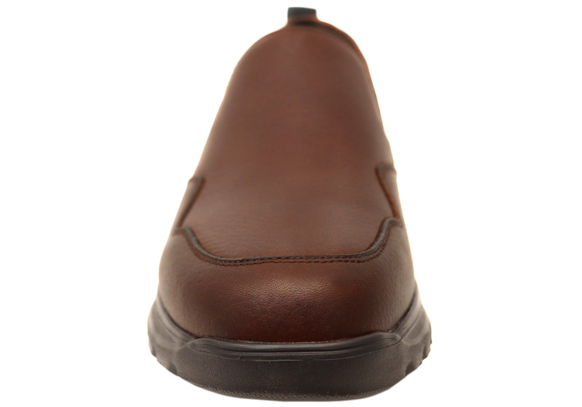Alpe Mens Extra Wide Width Leather Comfortable Shoes