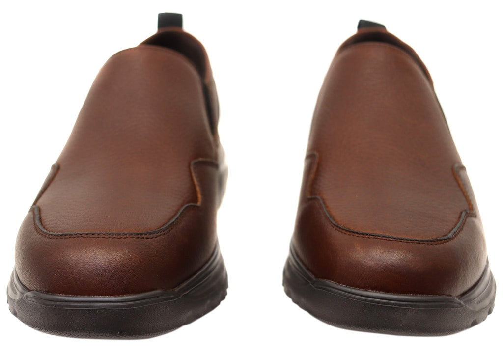 Alpe Mens Extra Wide Width Leather Comfortable Shoes