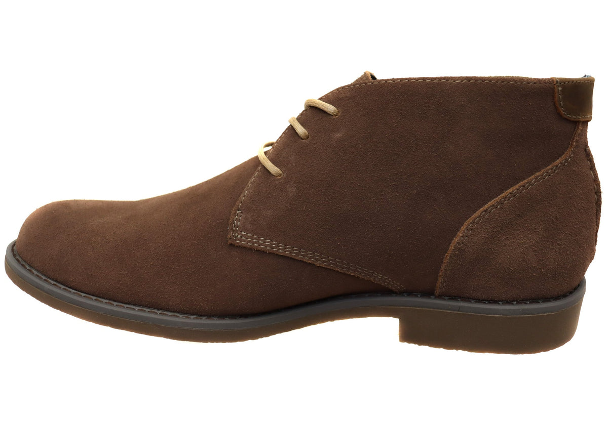 Terminal Mens Extra Wide Width Leather Suede Boots