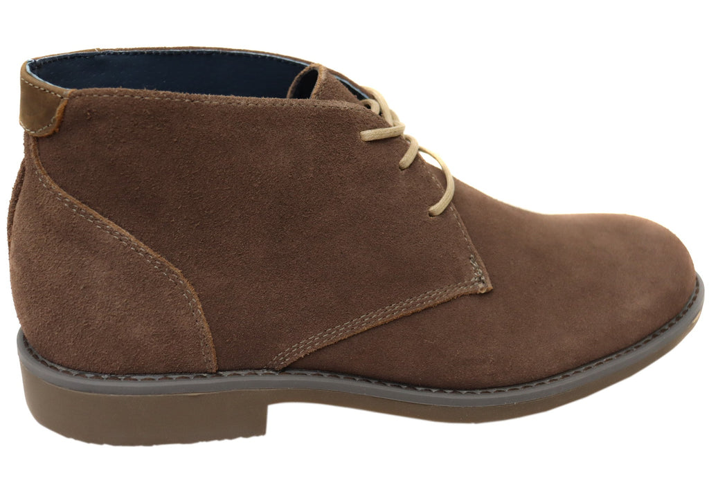 Terminal Mens Extra Wide Width Leather Suede Boots